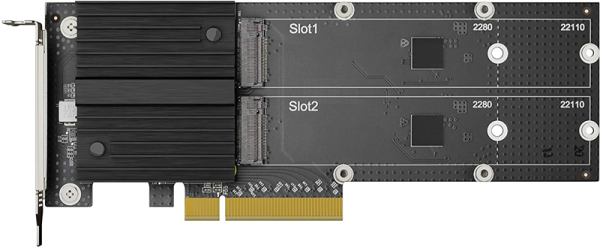 Фото Synology M.2 SSD-NVME adapter,PCIe 3.0x8, M.2 22110/2280