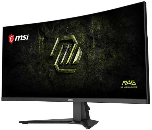 Фото MSI MAG 346CQDF E20 34" 21:9 UWQHD(3440x1440) Rapid VA Curve 1500R, 4000:1, 0,5ms(GTG), 100M:1,300nits,2xHDMI,DP,Tilt,IntPower,VESA,UWQHD:200Hz HD:400Hz,Black,1y w-ty
