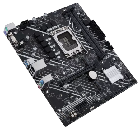 Фото ASUS PRIME H610M-E D4-CSM, LGA1700, H610, 2*DDR4, 4*SATA, 2*M.2, 2*USB 3.2, 2*USB 2.0, 1*PCIx16, 1*PCIx1, HDMI+DP+D-Sub, mATX; 90MB19N0-M1EAYC
