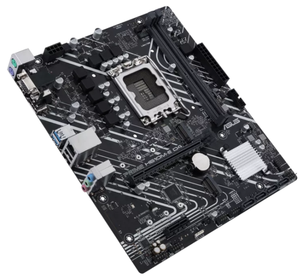 Фото ASUS PRIME H610M-E D4-CSM, LGA1700, H610, 2*DDR4, 4*SATA, 2*M.2, 2*USB 3.2, 2*USB 2.0, 1*PCIx16, 1*PCIx1, HDMI+DP+D-Sub, mATX; 90MB19N0-M1EAYC