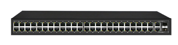 Фото OSNOVO SW-64822(700W) PoE коммутатор Fast Ethernet на 48 x RJ45 + 2 x GE Combo uplink портов. Порты: 4 x FE (10/100Base-T) с PoE (до 60W, A+B) + 44 x FE (10/100Base-T) с PoE (до 30W), 2 x GE Combo Upl