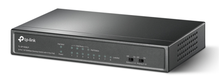 Фото TP-Link TL-SF1008LP, 8-Port 10/100 Mbps Desktop Switch with 4-Port PoE, 41 W, 250m