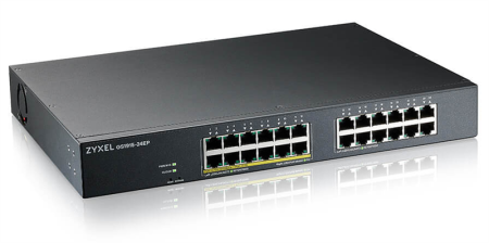 Фото Smart L2 PoE+ Zyxel NebulaFlex GS1915-24EP, rack 19", 24xGE (12xPoE+), бюджет PoE 130 Вт