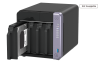 Фото QNAP SMB QC 2GhzCPU/4Gb/upto 4HDD, up to 20 with TL-D1600S/SATA(3,5" 2,5")/ 2xUSB3.2/1xHDMI/1xExp.slot/2x2,5Gb 2x10Gb(SFP+)/iSCSI/1xPS/2YW