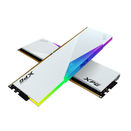Фото ADATA LANCER RGB DDR5 DIMM 32GB 6400MHz 2*16GB 32-39-39 1.4V WHITE DUAL COLOR BOX