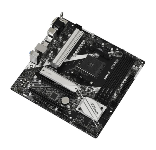 Фото ASROCK A520M PRO4, AM4, A520, 4*DDR4, 4*SATA, 2*M.2, 5*USB 3.2, 2*USB 2.0, Type-C, 2*PCIx16, 1*M.2 (Key E), D-Sub+HDMI, mATX