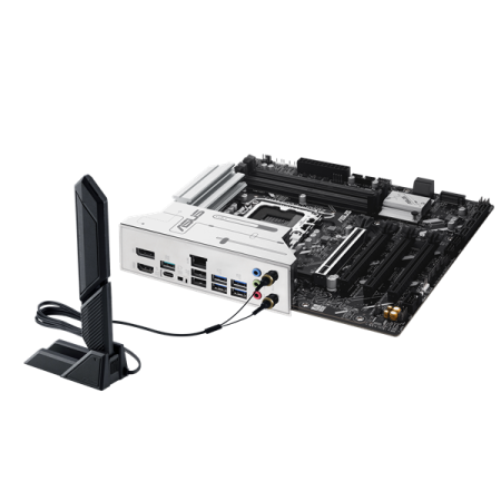 Фото ASUS PRIME Z890M-PLUS WIFI, LGA1851, Z890, 4*DDR5, 6*SATA, 3*M.2, 5*USB 3.2, 4*USB 2.0, Type-C, 3*PCIx16, HDMI+DP, mATX; 90MB1J80-M0EAY0