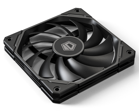 Фото ID-COOLING TF-12015-K 120x120x15мм (40шт./кор, PWM, Low Noise, супер-тонкий, резиновые углы, черный, 500-2200об/мин) BOX