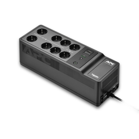 Фото APC Back-UPS ES 650VA/400W, 230V, 8 Schuko (2 Surge & 6 batt.), USB, USB charge(type A), Data/DSL protection,(BE650G2-RS analogue), 1 year warranty