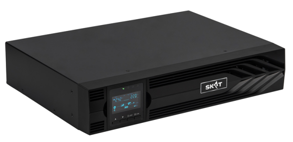 (8762) SKAT-UPS 1000-RACK-ON P3 - ИБП 1000 Вт, On-Line, синус, внешн. АКБ 24В, 2хSchuko