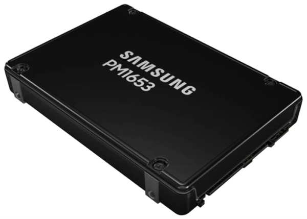 Samsung Enterprise SSD, 2.5(SFF) 15mm, PM1653, 3840GB (3.84TB), SAS 24Gb/s, R4200/W3700Mb/s, IOPS(R4K) 770K/135K, MTBF 2M, 1DWPD/5Y, TBW 7008TB, OEM (repl. MZILT3T8HBLS-00007)