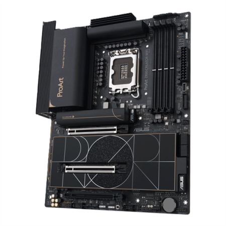 Фото ASUS PROART Z890-CREATOR WIFI, LGA1851, Z890, 4*DDR5, 4*SATA, 5*M.2, 6*USB 3.2, 1*USB 2.0, Type-C, 3*PCIx16, DP+HDMI, ATX; 90MB1JD0-M0EAY0