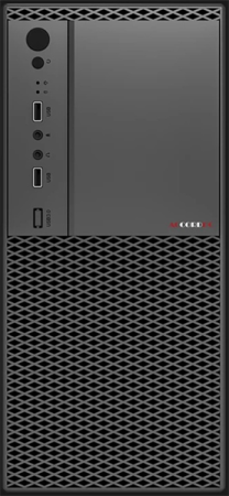 Фото Accord ACC-1605B black w/o PSU mATX 2x120mm 2xUSB2.0 audio