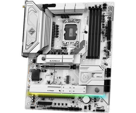 Фото ASROCK Z890 STEEL LEGEND WIFI, LGA1851, Z890, 4*DDR5, 4*SATA, 4*M.2, 6*USB 3.2, 2*USB 2.0, 2*Type-C, 2*PCIx16, 1*PCIx4, 1*M.2 (Key E), HDMI, ATX