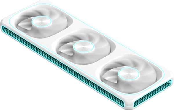 Formula V Line AIR FUSION 3 WH, 360x120x28mm, ARBG 3pin + PWM 4pin, 500-1800 RPM, 34.95 DBA MAX, HYDRO BEARING
