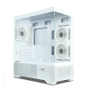 Фото ZALMAN CHRONIX V2, ATX, WHITE, WINDOW, 1xCombo (3.5’’ or 2.5’’), 1x3.5’’HDD, 2x2.5’’SSD, 1xUSB2.0, 1xUSB3.0, 1xUSB Type-C, SIDE 2x120mm ARGB, REAR 1x120mm ARGB