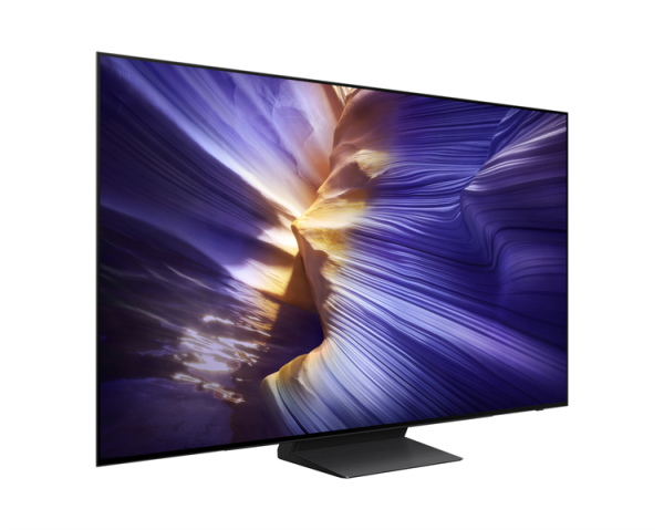 Фото Samsung OLED TV QE77S90FAEXRU, 77', OLED, 4K 3840x2160, 120Hz, Tizen Smart TV, 40W, Tuner (DVB-T2/C/S2, PAL,SECAM), HDMI, USB, CI+, Wi-Fi, BT, LAN, VESA 400x300, class A+, Graphite Black