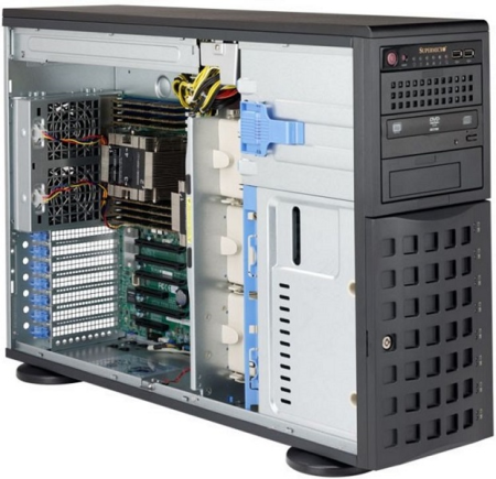 Supermicro SuperServer 4U 7049P-TRT noCPU(2)2nd Gen Xeon Scalable/TDP 70-205W/ no DIMM(16)/ SATARAID HDD(8)LFF/ 2x10GbE/ 6xFH, M2/ 2x1280W