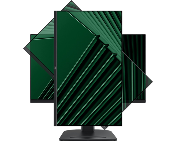 Фото MSI PRO MP275PG 27" 16:9 FHD(1920x1080), IPS Flat, 1ms(MPRT), 1300:1, 100M:1, 300nits, 178/178, HDMI 1.4b, DP 1.2a, VGA, Speaker, Tilt, Swivel, Height, Pivot, 100HZ, Black, 1y war-ty