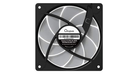 Фото Ocypus Gamma F12 Elite BK ARGB REVERSE BLADE 3 IN 1, 120x120x25mm, 4-PIN PWM, 600-1800 RPM, 26 DBA MAX, HYDRO BEARING