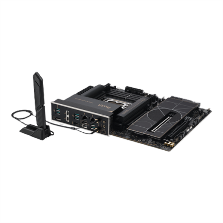 Фото ASUS PROART Z890-CREATOR WIFI, LGA1851, Z890, 4*DDR5, 4*SATA, 5*M.2, 6*USB 3.2, 1*USB 2.0, Type-C, 3*PCIx16, DP+HDMI, ATX; 90MB1JD0-M0EAY0
