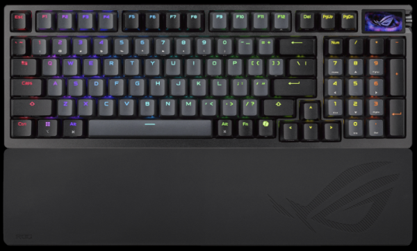 Фото ASUS M901 ROG AZOTH 96 HE, Wired, 2.4GHz RF, Bluetooth 5.1, 96%, ABS, RGB Lighting, Black