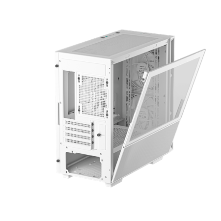 Фото Deepcool CH360 WH без БП, боковое окно (закаленное стекло), 2x140мм ARGB LED вентилятор спереди и 1x120мм ARGB LED вентилятор сзади, белый, mATX (R-CH360-WHAPE3-G-1)