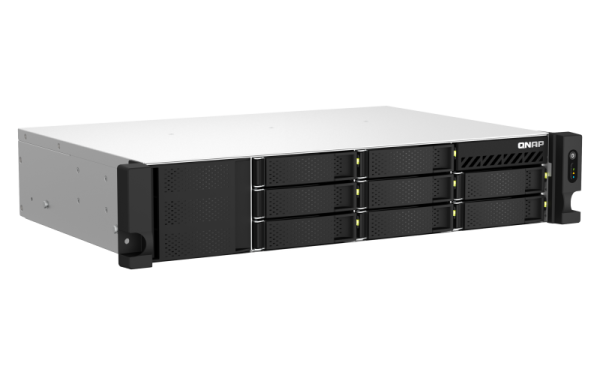 QNAP SMB 2U/8bay QC 2,0GhzCPU/8Gb(upto16Gb)/upto 20HDD with TL-R1200S-RP /SATA(3,5'' 2,5")/ 4xUSB/1xExp.slot/2x2,5Gb/1xHDMI/iSCSI/2xPS/no rail(RAIL-B02)/3YW TS-864eU-RP-8G-EU-RU
