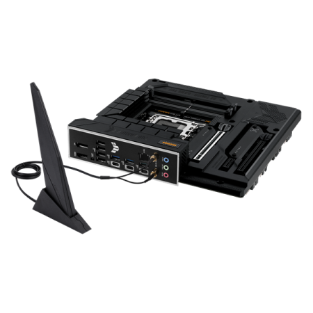 Фото ASUS TUF GAMING B760M-BTF WIFI, LGA1700, B760, 4*DDR5, 4*SATA, 3*M.2, 5*USB 3.2, 4*USB 2.0, Type-C, 2*PCIx16, 1*PCIx1, DP+HDMI, mATX; 90MB1G50-M0EAY0
