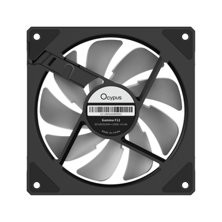 Фото Ocypus Gamma F12 BK ARGB, 120x120x25mm, 4-PIN PWM, 800-1600 RPM, 31 DBA MAX, HYDRO BEARING