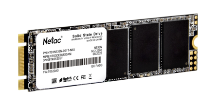 Фото Netac SSD N535N 1TB M.2 2280 SATAIII 3D NAND, R/W up to 560/520MB/s, TBW 560TB, 3y wty