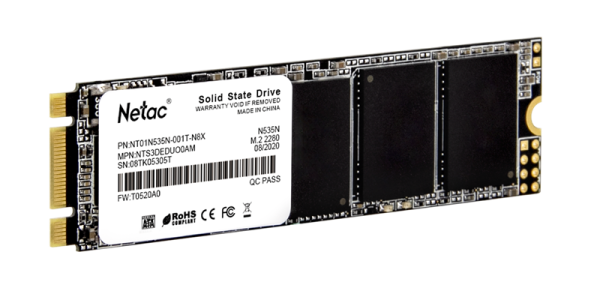 Фото Netac SSD N535N 1TB M.2 2280 SATAIII 3D NAND, R/W up to 560/520MB/s, TBW 560TB, 3y wty