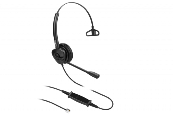 Фото Fanvil HT301 Моно гарнитура RJ9, кож.зам., HD Audio, складной микрофон, 1,8м., 73г.
