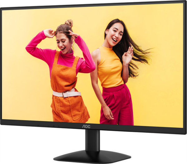 Фото 27" AOC 1920x1080 WLED 16:9 VA 250cd, 3000:1, 4ms, 178°/178°, VGA, HDMI, 100Hz, Tilt, VESA, External, Black, 3y