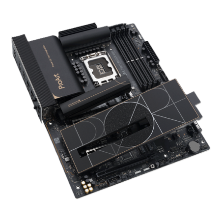 Фото ASUS PROART Z890-CREATOR WIFI, LGA1851, Z890, 4*DDR5, 4*SATA, 5*M.2, 6*USB 3.2, 1*USB 2.0, Type-C, 3*PCIx16, DP+HDMI, ATX; 90MB1JD0-M0EAY0