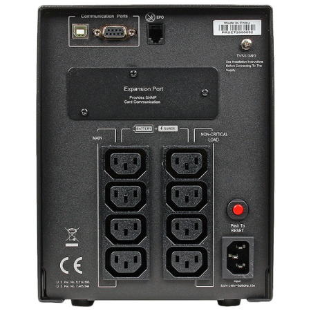 Фото CyberPower PR1000ELCD Line-Interactive 1000VA/900W USB/RS-232/EPO/SNMPslot (8 IEC С13)