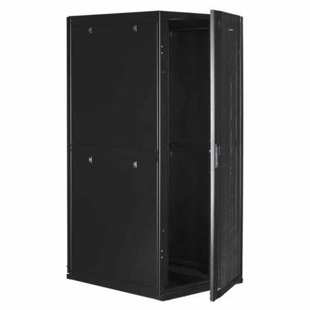 Фото SMARTWATT Серверный шкаф Rack S-Series 42U 800x1070мм, двери с перфорацией, боковые панели 4шт и ролики в комплекте, черный (4512020620017)