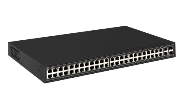 OSNOVO SW-64822(700W) PoE коммутатор Fast Ethernet на 48 x RJ45 + 2 x GE Combo uplink портов. Порты: 4 x FE (10/100Base-T) с PoE (до 60W, A+B) + 44 x FE (10/100Base-T) с PoE (до 30W), 2 x GE Combo Upl