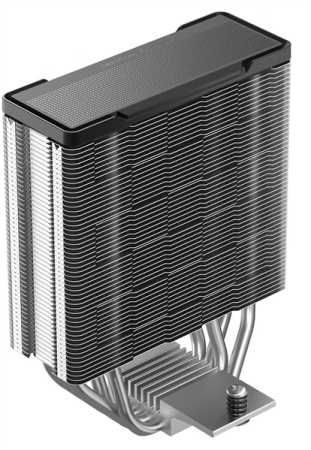 Фото DEEPCOOL AG400 G2 ARGB LGA1851/1700/AM5/AM4 (18шт/кор, TDP 230W, PWM, ARGB Fan 120mm, 4 тепл. трубки, черный) RET (R-AG400-BKAMMG2-G)