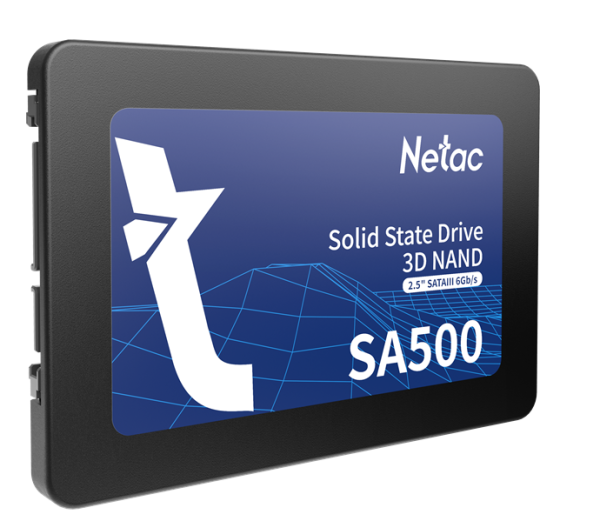 Фото Netac SSD SA500 960GB 2.5 SATAIII 3D NAND, R/W up to 530/475MB/s, TBW 480TB, 3y wty