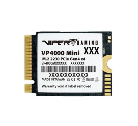 Фото Patriot Viper VP4000 Mini 500GB M.2 2230 NVMe PCIe 4.0 x4 R4700/W1700 TBW 110TB 3D NAND TLC