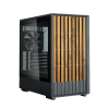 ZALMAN P10 NAMU, MATX, BLACK, WINDOW, FRONT COVER WALNUT, 2x3.5", 3x2.5", 1xUSB TYPE-C, 1xUSB3.0, FRONT 2x120mm, REAR 1x120mm ARGB