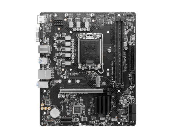 MSI PRO B760M-E DDR4 LGA1700,2DDR4,1PCI-Ex16,1PCI-Ex1,1M.2 Gen4,4SATA3.0,4USB3
