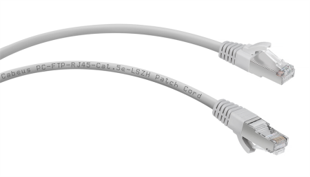 Фото Cabeus PC-FTP-RJ45-Cat.5e-0.5m-LSZH Патч-корд F/UTP, категория 5е, 2xRJ45/8p8c, экранированный, серый, LSZH, 0.5м