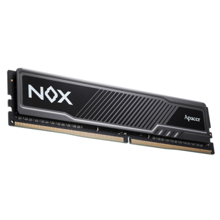 Фото Apacer DDR4 16GB 3200MHz DIMM NOX Black Gaming Memory (PC4-25600) CL16 1.35V Intel XMP 2.0, Heat Sink (Retail) 1024*8 3 years (AH4U16G32C28YMBAA-1)