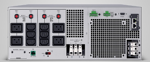 Фото CyberPower OL8KERTHD Online 8000VA/8000W USB/RS-232/Dry/EPO/SNMPslot/BM/ENV/RJ11/45/EBM (6 IEC С13, 4 IEC C19, terminal)