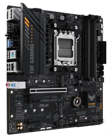 Фото ASUS TUF GAMING A620M-PLUS, AM5, A620, 4*DDR5, 4*SATA, 2*M.2, 2*USB 3.2, 4*USB 2.0, 2*PCIx16, 2*PCIx1, 2*DP+HDMI, mATX; 90MB1EZ0-M0EAY0