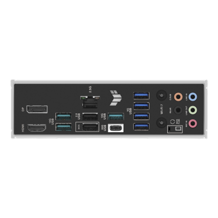 Фото ASUS TUF GAMING B850-PLUS WIFI, AM5, B850, 4*DDR5, 4*SATA, 3*M.2, 7*USB 3.2, 2*USB 2.0, Type-C, 3*PCIx16, 2*PCIx1, DP+HDMI, ATX; 90MB1J30-M0EAY0