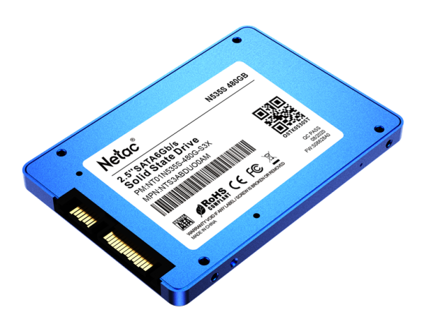 Фото Netac SSD N535S 480GB 2.5 SATAIII 3D NAND, 7mm, R/W up to 540/490MB/s, TBW 280TB, 5y wty