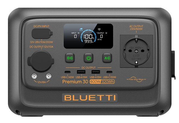 Bluetti Premium 30 V2 Portable Power Station, 600W/320Wh, LiFePO4, 4,28kg